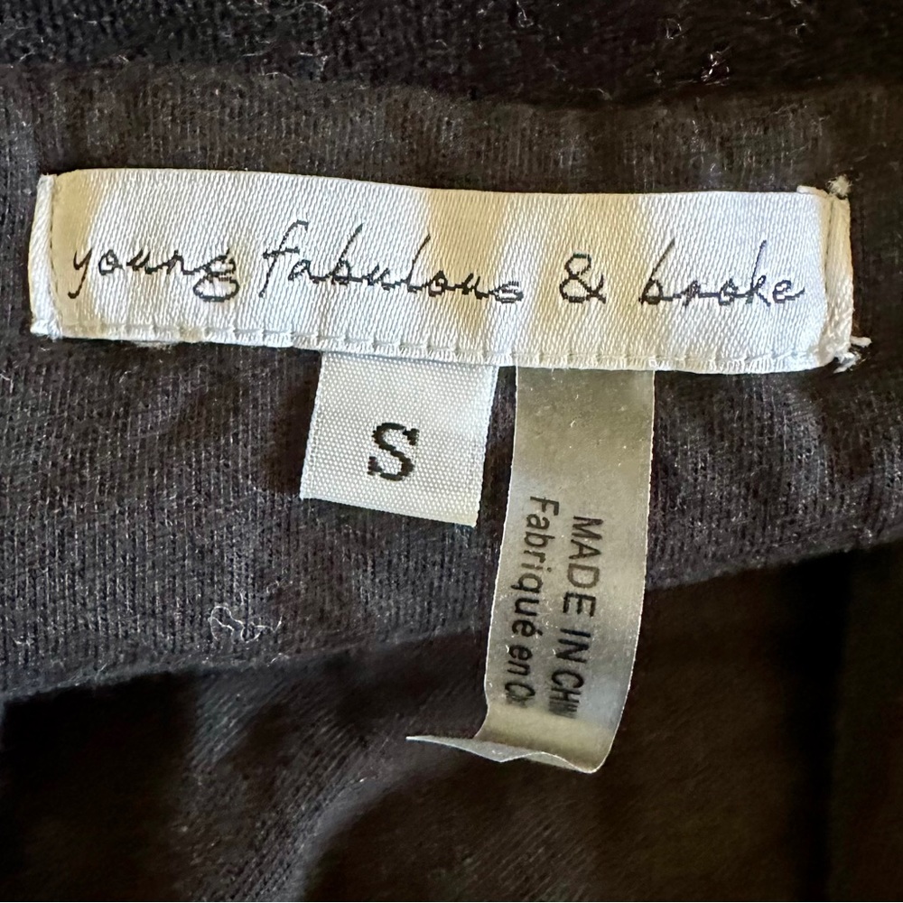 Young Fabulous & Broke FYB Velvet Velour Flurry Jacket Black - Picture 6 of 6